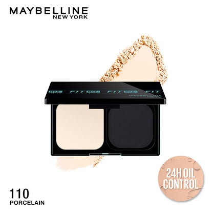 Maybelline Fit MeA Matte + Poreless Powder Foundation, Shade 110 9 gm - Maybelline