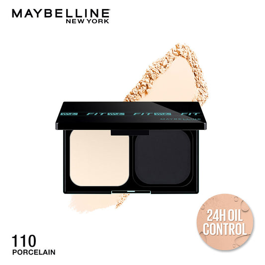 Maybelline Fit MeA Matte + Poreless Powder Foundation, Shade 110 9 gm - Maybelline