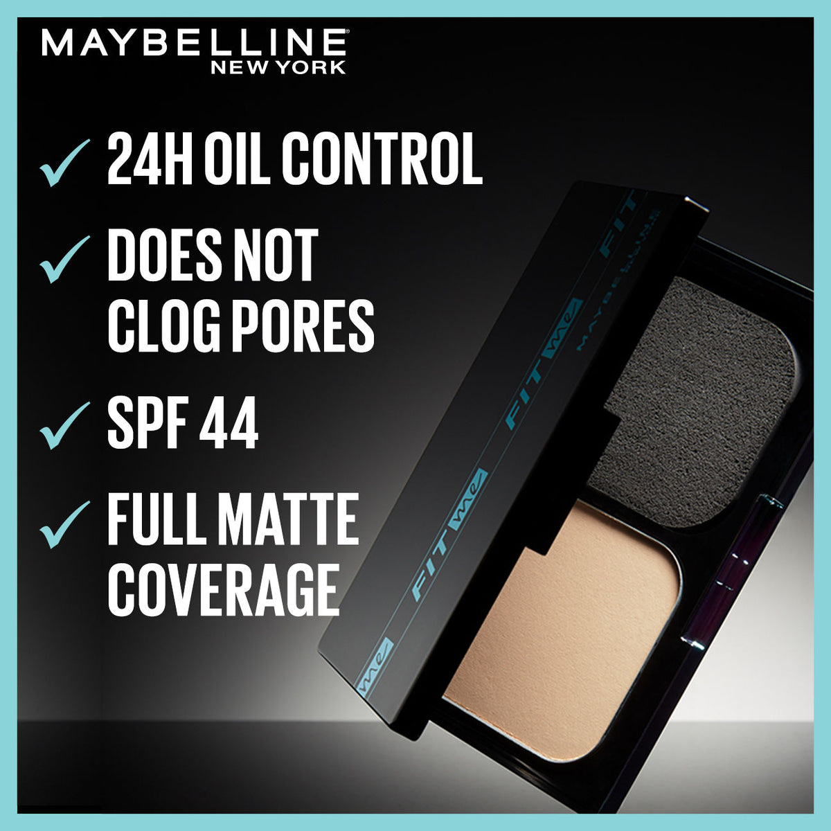 Maybelline Fit MeA Matte + Poreless Powder Foundation, Shade 110 9 gm - image 3