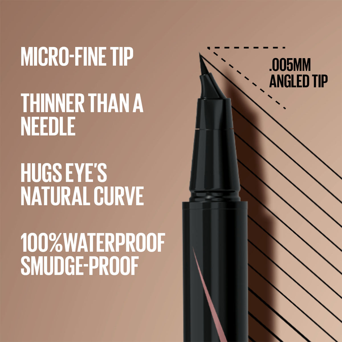 Maybelline Nano Sculpt Pen Waterproof Eyeliner 0.005 mm Micro-Fine Tip Upto 48H Wear Laser Black - 0.6 ml - image 3