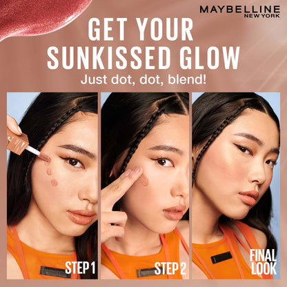 Maybelline Sunkisser Highlighter + Blush, 12H Wear, 08 - Shades On - 4.7 gm - image 4