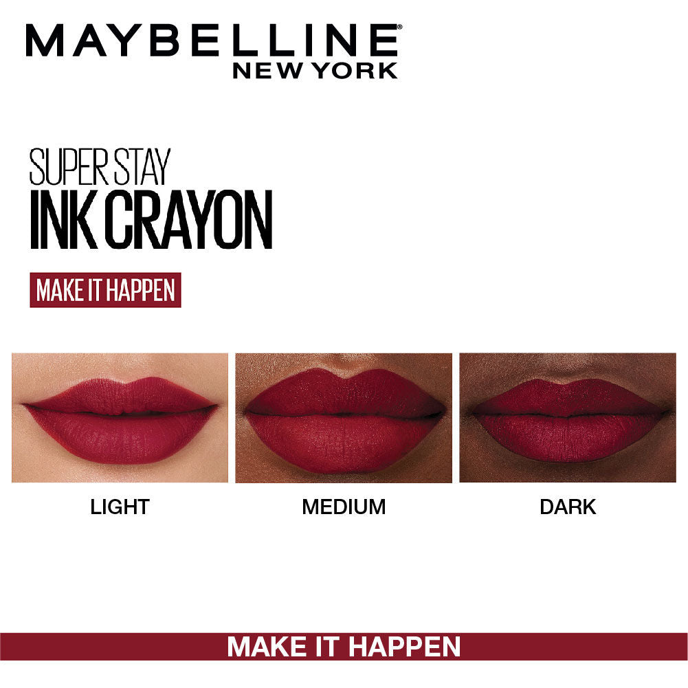 Maybelline Matte Ink Crayon Lipstick, Smudgeproof, Lasts Up To 8H - 55 Make it Happen, 1.2 gm - image 4