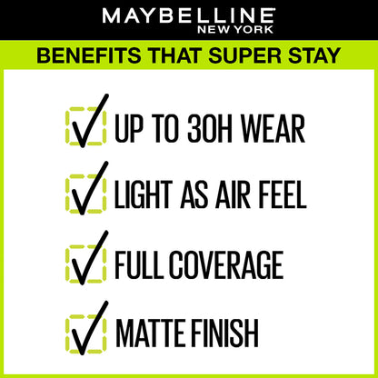 Maybelline Super Stay Full Coverage Active Wear Liquid Foundation, Matte Finish with 30 HR Wear, Transfer Proof, 128, Warm Nude, 30 ml - image 4