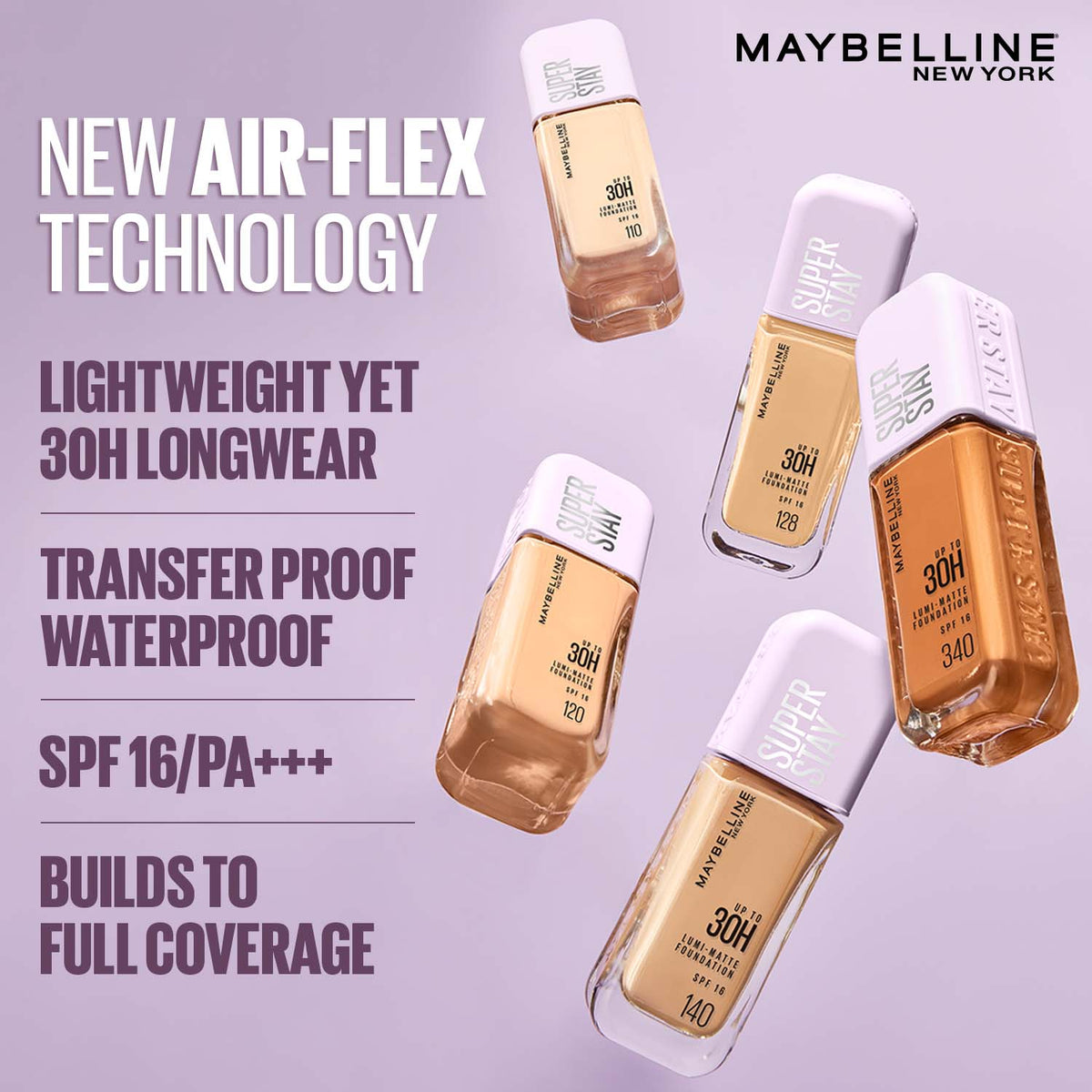 Maybelline Super Stay Lumi-Matte Liquid Foundation 30H Longwear yet Light-As-Air, 220, 35 ml - image 5