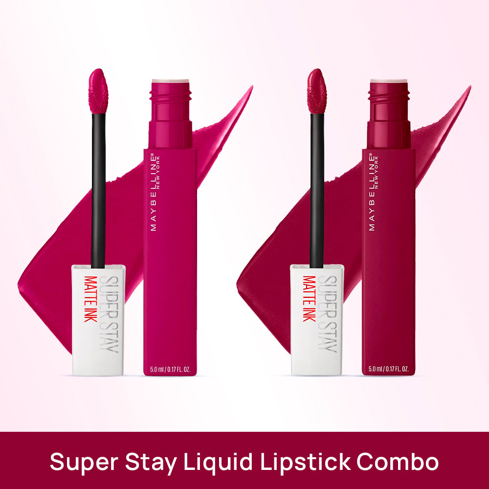 Maybelline Super Stay Matte Ink Liquid Lipstick, 120 Artist, 5 gm + 115 Founder 5 gm - Maybelline