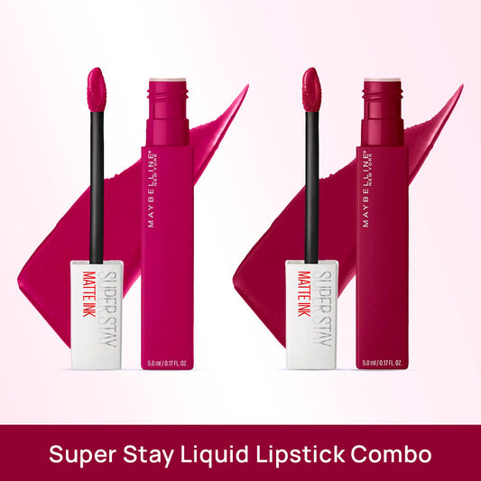 Maybelline Super Stay Matte Ink Liquid Lipstick, 120 Artist, 5 gm + 115 Founder 5 gm - Maybelline