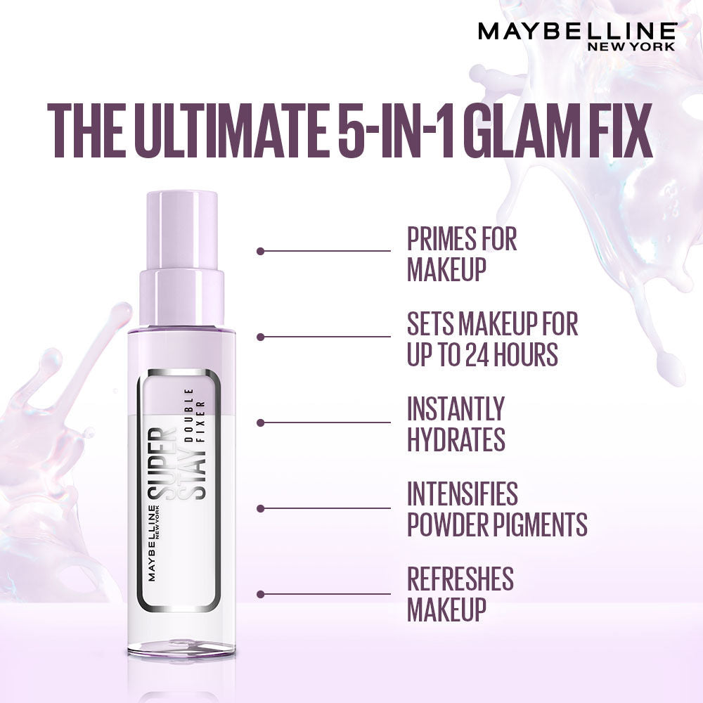 Maybelline Superstay Double Fixer, Locks Double Fixing Polymers for 2x Longwear Result + 24H Transferproof Action and Hydration - 55 ml - image 5