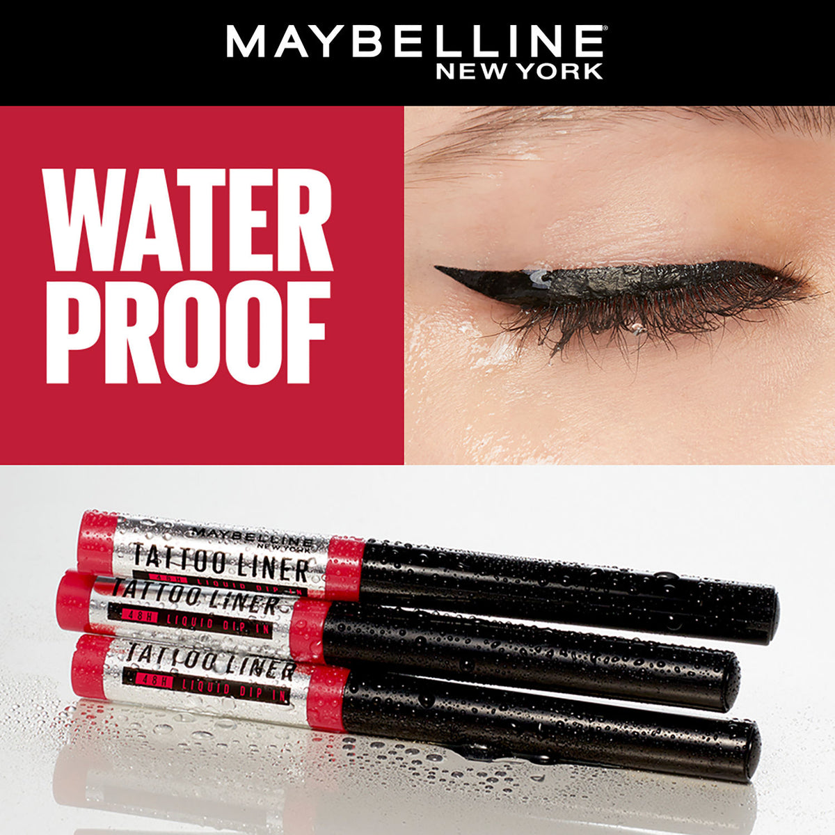 Maybelline Tattoo Liquid Eye Liner, Long Lasting Smudge Proof Eyeliner, Waterproof Eyeliner 48H Dip In, Black, 2.1 gm - image 4