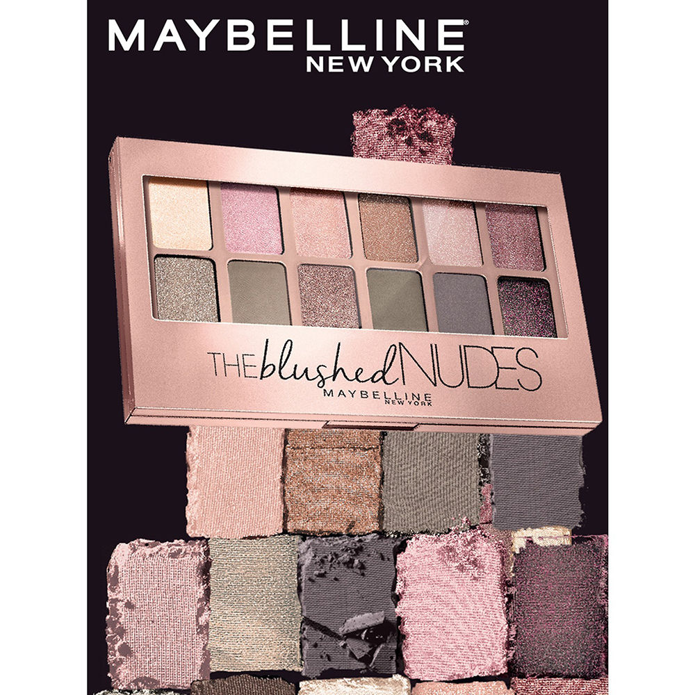 Maybelline Eyeshadow Palette, 12 Highly Blendable Shades, Matte and Sheen Colours, The Blushed Nudes, 9 gm - image 3