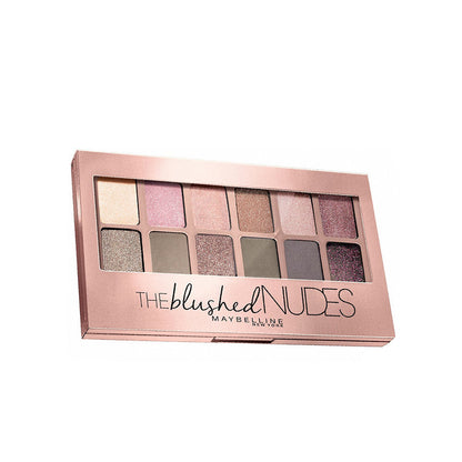 Maybelline Eyeshadow Palette, 12 Highly Blendable Shades, Matte and Sheen Colours, The Blushed Nudes, 9 gm - Maybelline