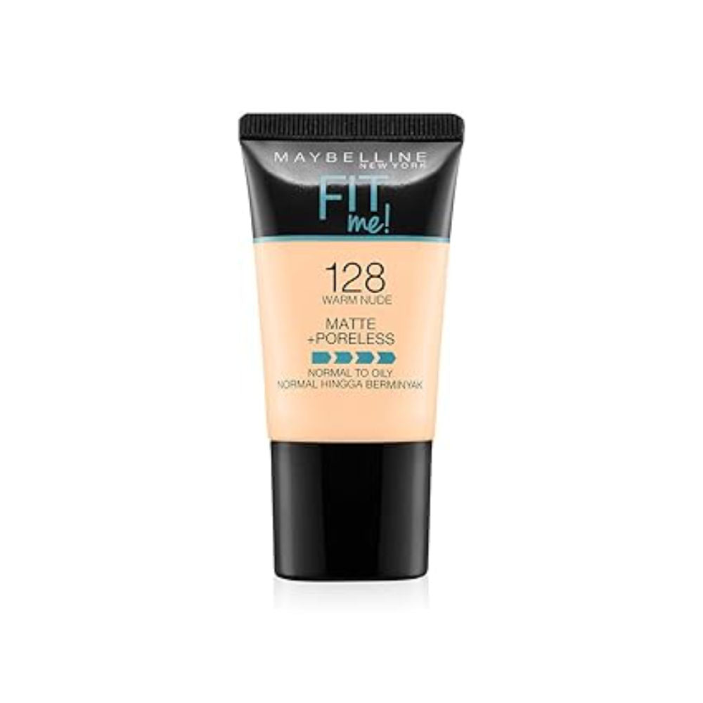 Maybelline The Colossal Volume Express Waterproof Mascara - Black (10 gm) + Maybelline Fit Me Matte+Poreless Liquid Foundation Tube 128 Warm Nude 18ml - image 2