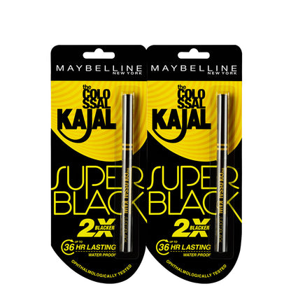 Maybelline Super Black Kajal Pack of 2 0.35g + 0.35g - image 2