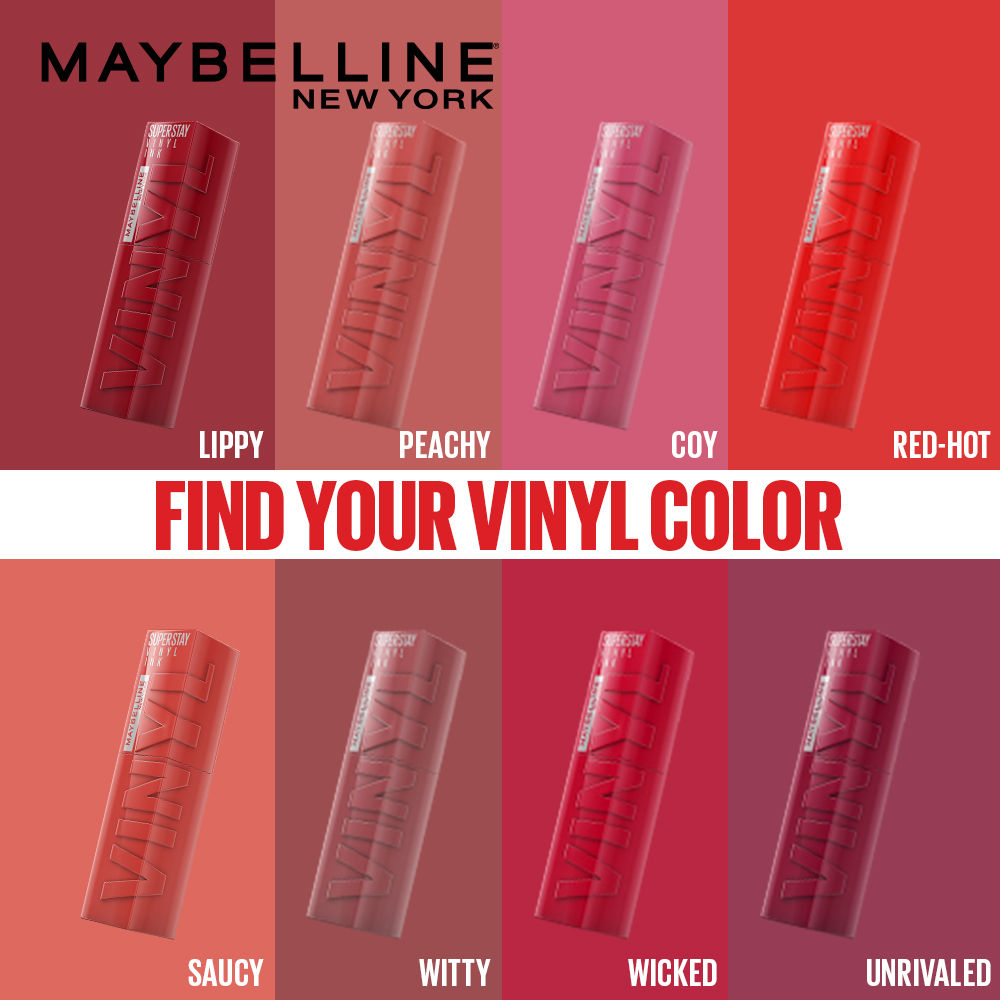 Maybelline Super Stay Vinyl Ink Liquid Lipstick, Instant Shine Lasts Up To 16H - Unrivaled, 4.2 ml - image 5
