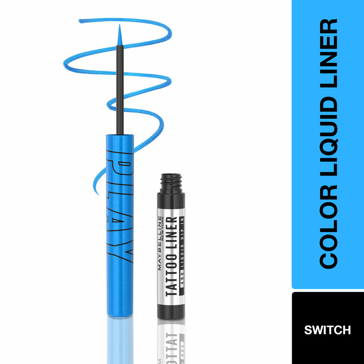 Maybelline Tattoo Play Blue Liquid Eyeliner - Switch, 2.1 ml - Maybelline