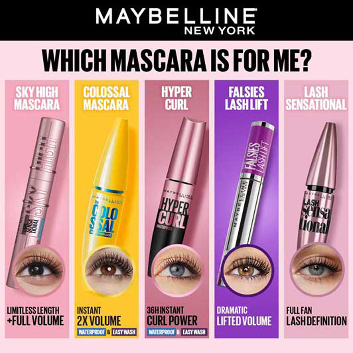 Maybelline The Colossal Volumizing Washable Mascara, Lasts Up To 12H - Black, 10.7 ml - image 5