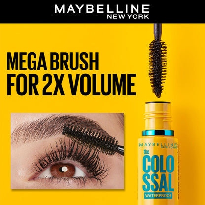 Maybelline The ColossalA 2x Volume Waterproof MascaraA - Black (10 ml) - image 3