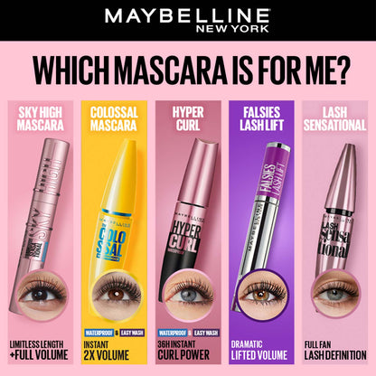 Maybelline Mascara, Curls Lashes, Highly Pigmented Colour, Long-lasting, Waterproof, Hypercurl, Very Black, 9.2 ml - image 5