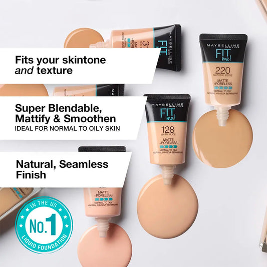 Maybelline x Garnier x L'Oreal Paris Ready to Party Combo (Maybelline Fit Me foundation, 115 Ivory (18 ml), Garnier Bright Complete BB Cream (30 gm), L'Oreal Paris F - image 2