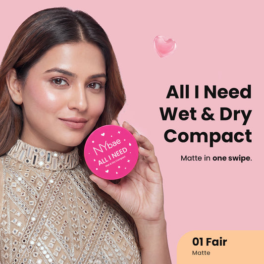 NY Bae All I Need Wet & Dry Compact Powder- Fair 01 – Lightweight & Blendable - NY Bae