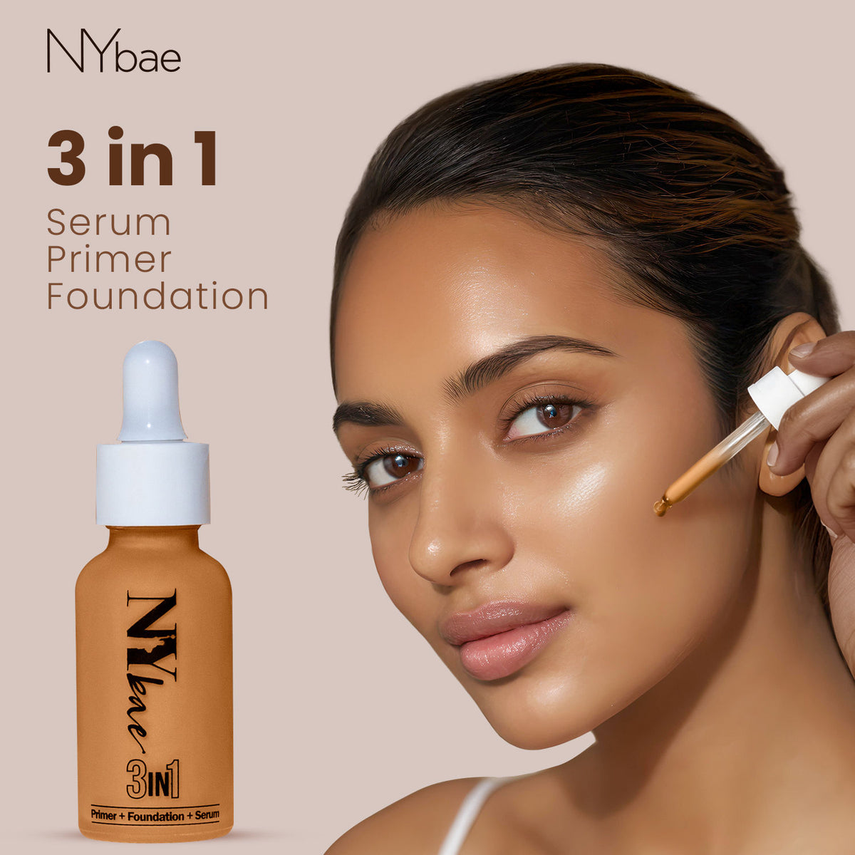 NY Bae 3 IN 1 Serum Foundation – Warm Sand 05 (30 ml) - NY Bae