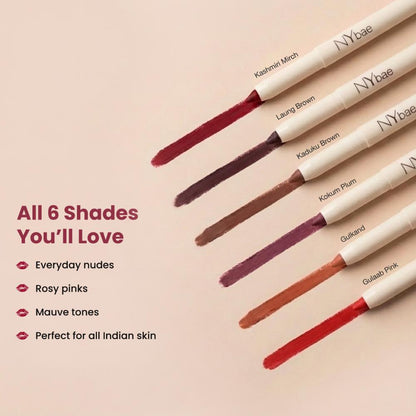 NY Bae 2-in-1 Lip Liner Kit Pack of 6 – 6 Multi-Use Lip Pencils - image 3