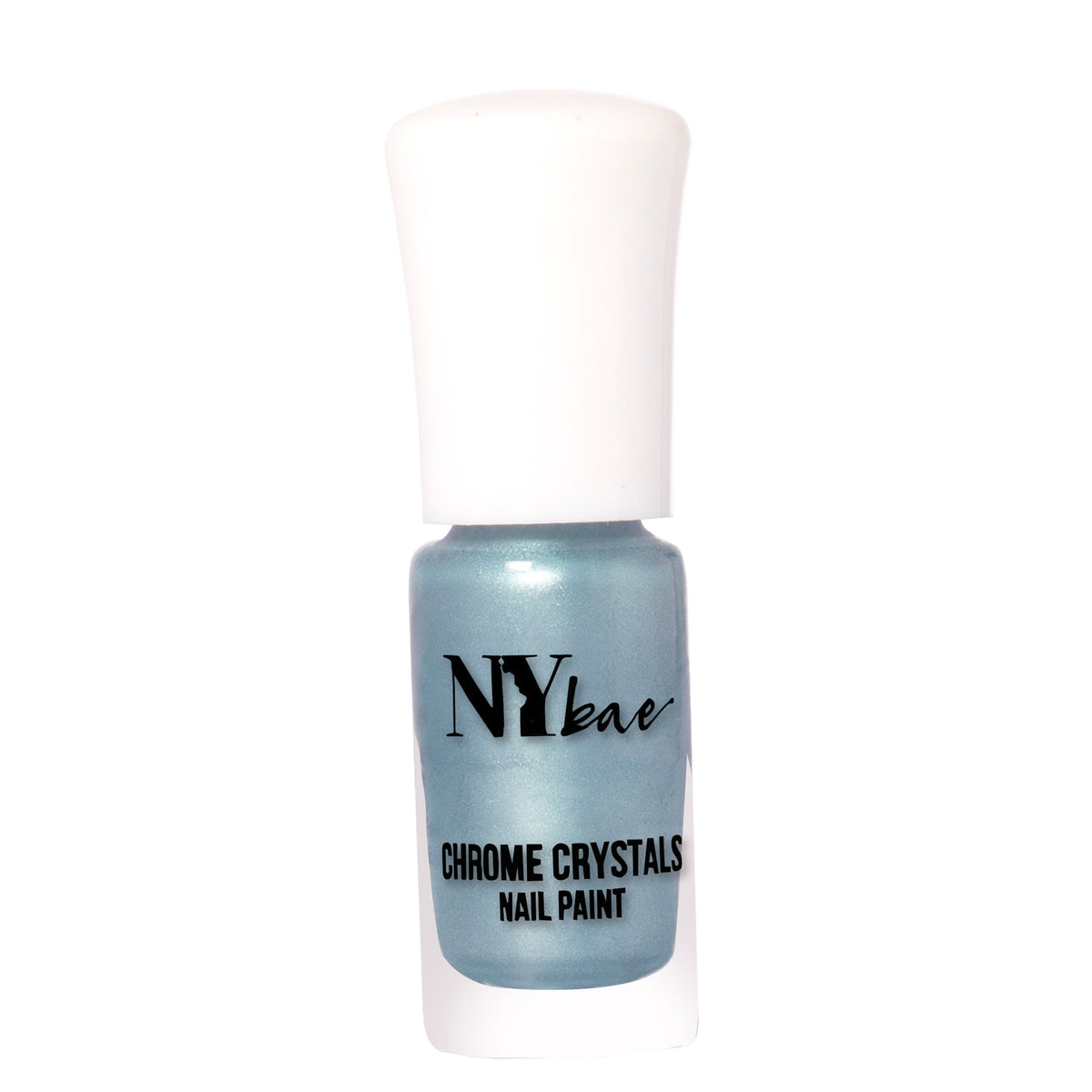 NY Bae Chrome Crystals Nail Paint – Jade Blue 08 (3 ml) - NY Bae