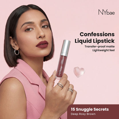 NY Bae Confessions Liquid Lipstick – Snuggle Secrets 15 (4.5 ml) - NY Bae