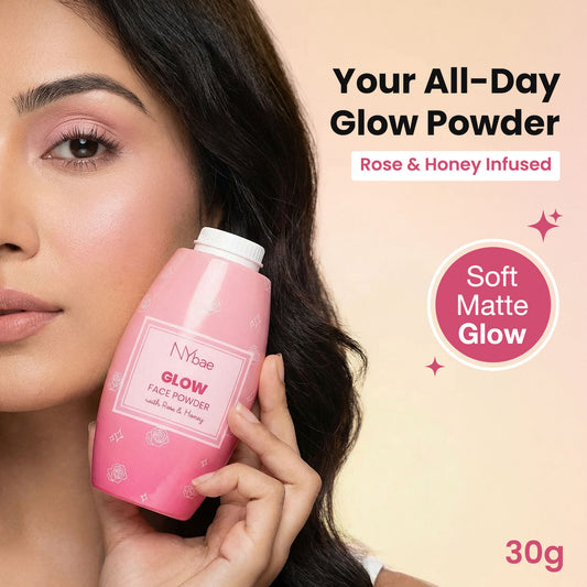 NY Bae Glow Face Powder with Rose & Honey – Soft Matte Finish - NY Bae