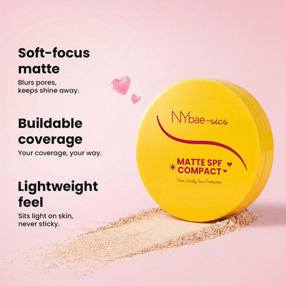 NY Bae-sics Matte SPF Compact Powder – Soft-Focus - image 2