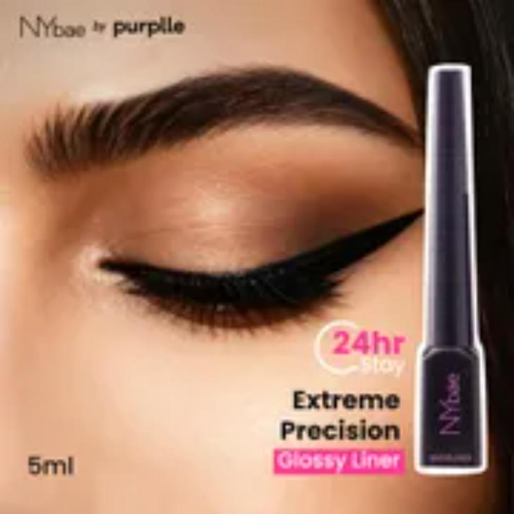NY Bae Smudgeproof Eye Combo (The Big Apple Of My Eyes Kohl Kajal-Black 0.30 gm+ Skeyeliner- Black Glossy Eyeliner 5 ml + Eye Love Curling Mascara-Intense Black 8 ml - image 3