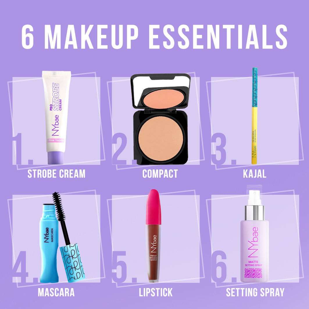 NY Bae Soft Glam Makeup Kit (Velvet Mousse Liquid Lipstick Spicy Rust + Big Apple Of My Eyes Kohl Kajal – Black + Setting Spray (60 ml) + Long Lash Mascara - image 2