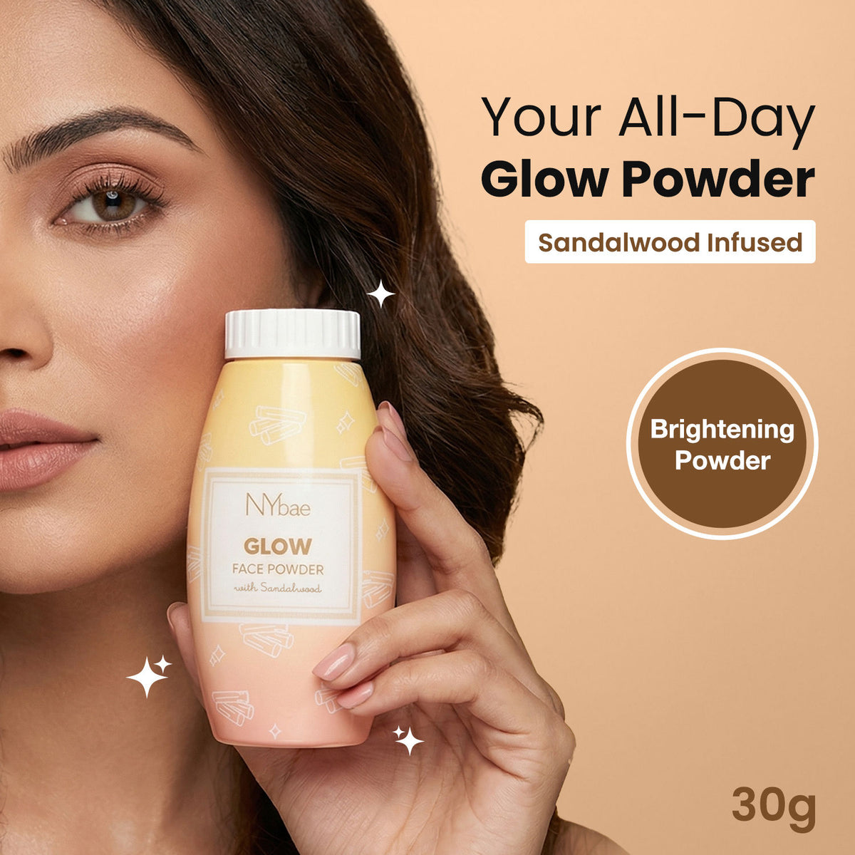NY Bae Glow Face Powder with Sandalwood – Soft Strobe Glow - NY Bae