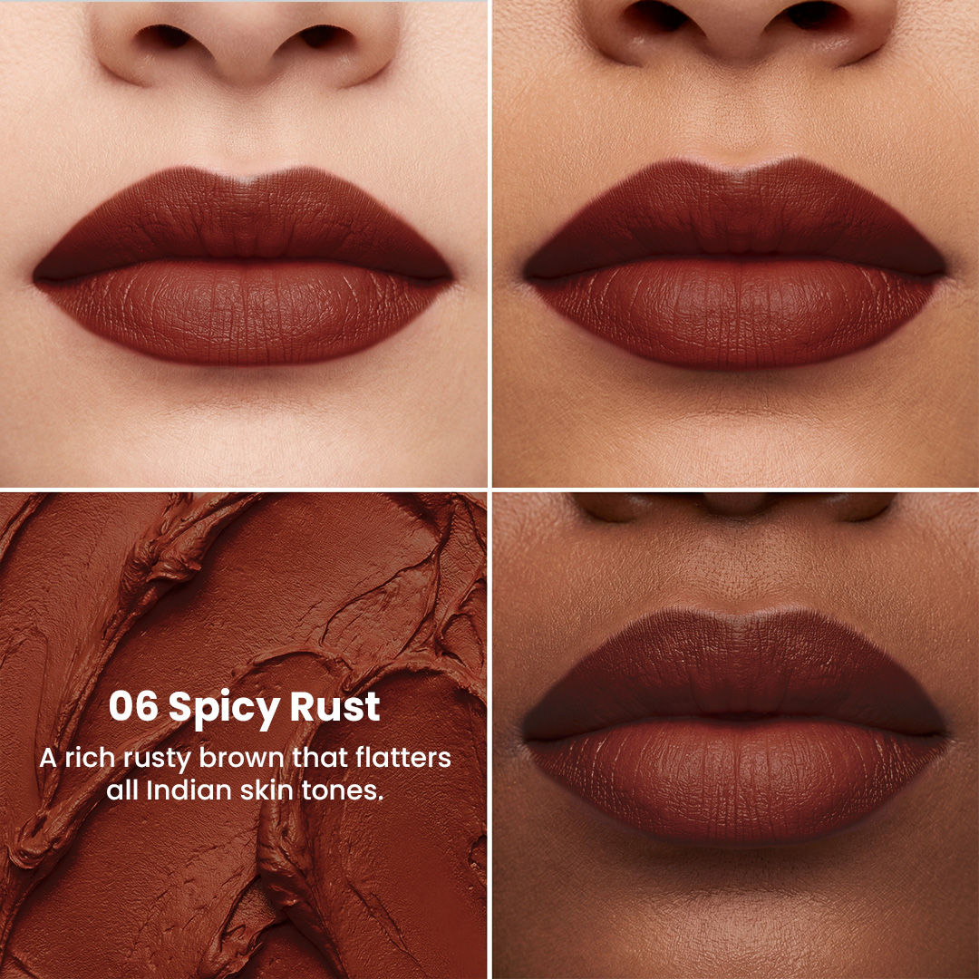 NY Bae Velvet Mousse Liquid Lipstick – Spicy Rust 06 (6.5 ml) - image 4