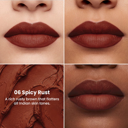 NY Bae Velvet Mousse Liquid Lipstick – Spicy Rust 06 (6.5 ml) - image 4