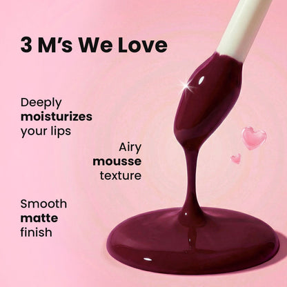 NY Bae Velvet Mousse Liquid Lipstick Trio – Brown, Wine & Purple Shades - image 3