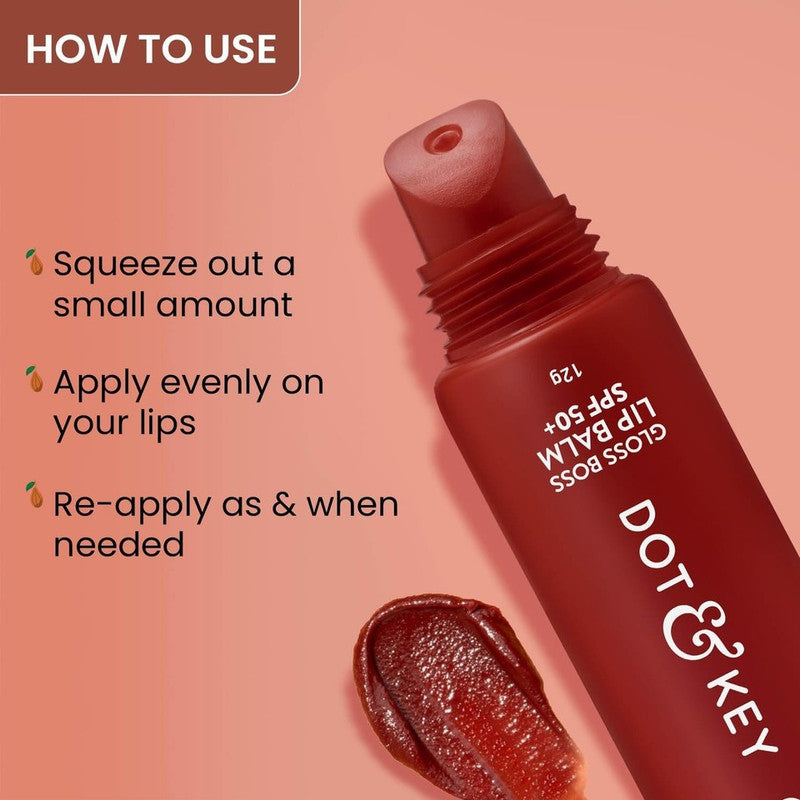 Dot & Key Gloss Boss Cocoa Mint SPF 50 Lip Balm with Vitamin C + E