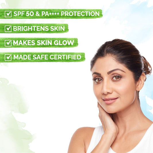 Mamaearth Vitamin C Daily Glow Sunscreen with SPF 50 & PA+++ for Sun Tan Protection & Glow - 50 gm| In-Vivo Tested - Image 2